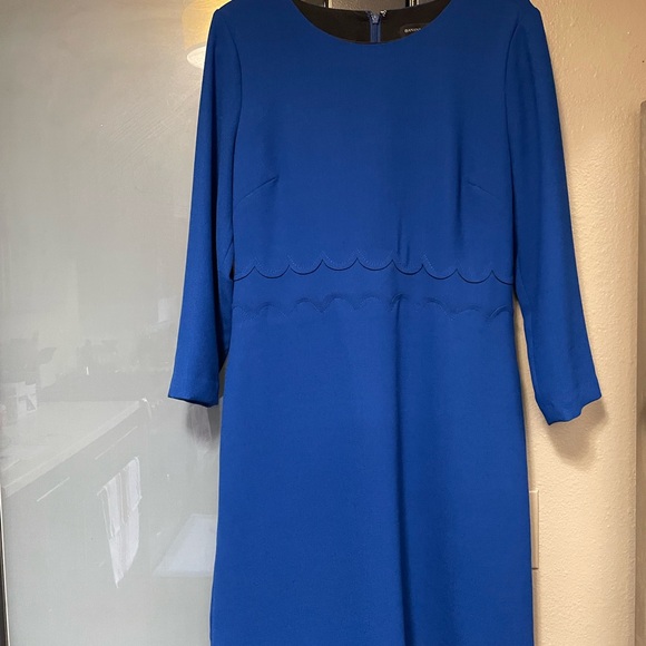 Elegant gorgeous blue dress with detailed scallop at the waist Banana Republic - Picture 8 of 12